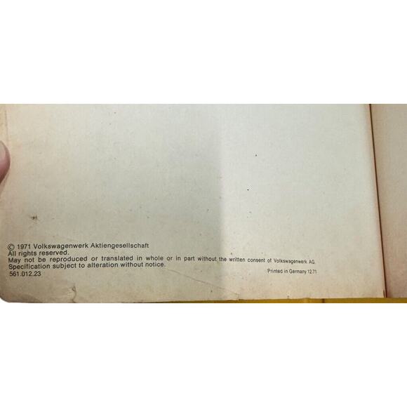 1972 Volkswagen VW Beetle Bug Sedan Convertible Owners Maintenance Manual READ - Picture 7 of 15